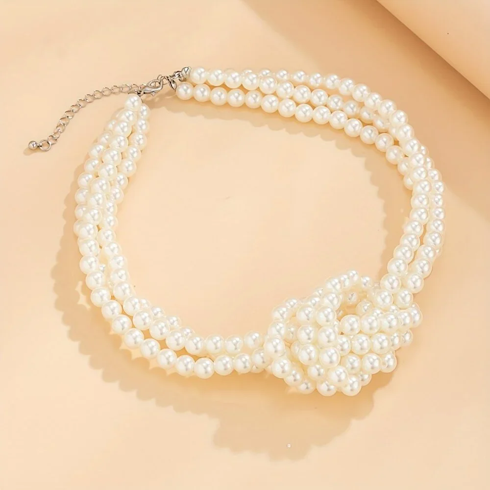 Elegant Black and White Necklace with Beaded Strands - Picture 9 of 12